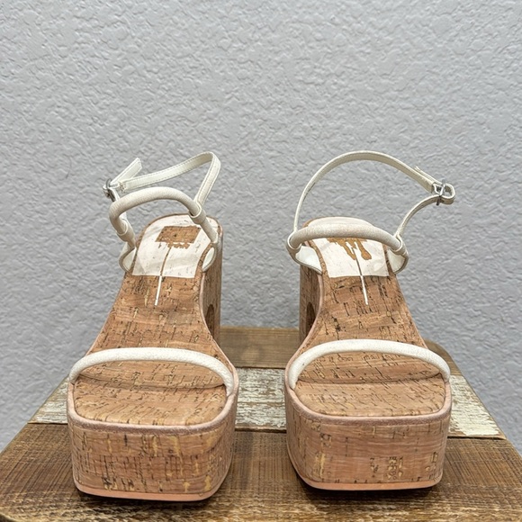 Dolce Vita Jodie White Leather Platform Sandals Size 10 - Picture 3 of 7